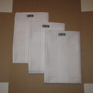 Monogrammed embroidered men's hankies includes FREE shipping in the US and FREE gift box
