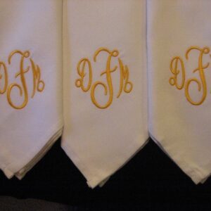 Personalized Napkins - Set of 6 Monogrammed dinner napkins