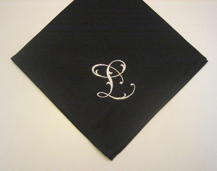 6 Monogrammed dinner napkins (includes shipping in the US) Great wedding gift - Image 2