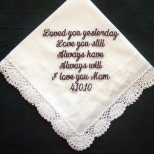 Wedding hanky perfect for any family member with Gift Box 26S