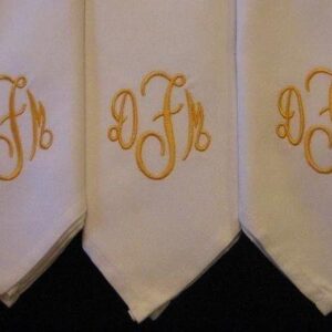 Personalized Napkins - 8 Monogrammed dinner napkins
