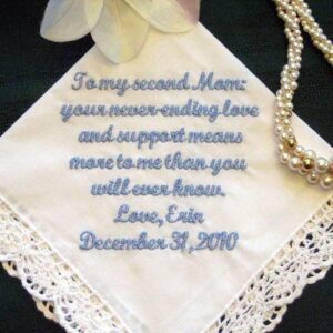 Wedding hanky for stepmother ot other special someone 114S