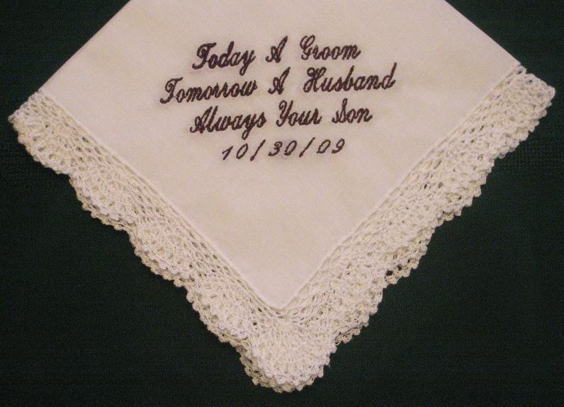 Mother of the Groom with Gift Box 74S mother in laws handkerchief, MIL hanky