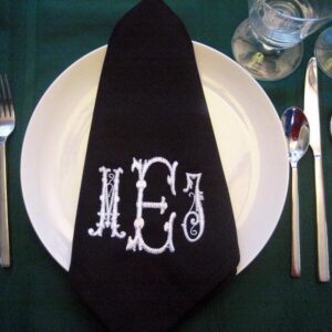 Dinner Napkin - Monogrammed Set of 12 Shipping included in the US