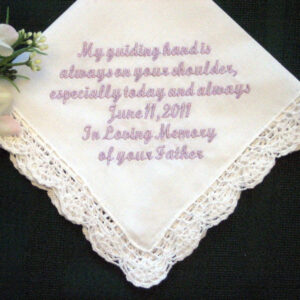 In Fathers Memory with Gift Box 45S Personalized Wedding Handkerchief