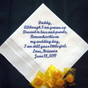 Bride to her Father - Dad - Daddy 27S Personalized Wedding Handkerchief