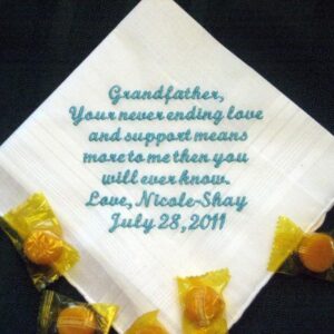 Grandfather 40S Personalized Wedding Handkerchief