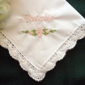 Flower Girl Gift, Personalized Wedding Handkerchief with gift box and includes shipping in the US