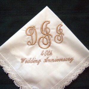 Personalized Anniversary Gift. wedding handkerchief,custom hankie,hanky
