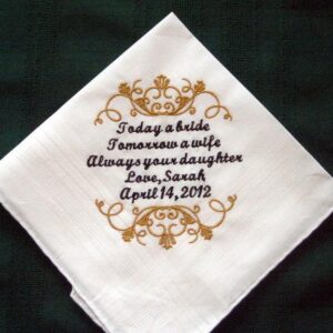 Father of the Bride 126S Personalized Wedding Handkerchief
