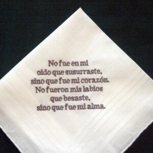 Wedding Handkerchief, Bride to Groom Gift, Personalized Wedding Gift 131B