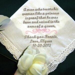 Mother of Groom Handkerchief-hanky-hankie-wedding gift 134S includes shipping in the US