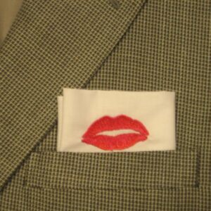 The Kiss Handkerchief for Valentines Day 143S