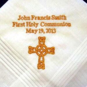 Personalised First Communion Gift 145B Boys communion gift, custom communion, embroidered