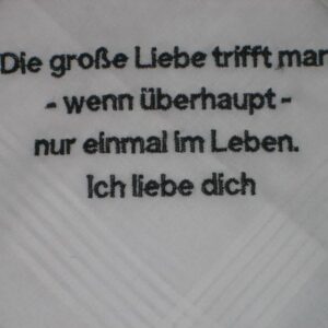 Personalized Wedding Handkerchief  151B in German