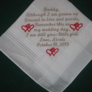 Father of the Bride Handkerchief 156S 30 words of your choice.