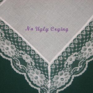 No Ugly Crying Wedding handkerchief 176S with FREE gift box and Free shipping in the US
