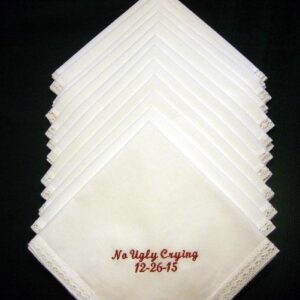 No Ugly Crying Set of 12 Gift Handkerchiefs -199S