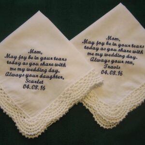 Mother of the Bride and Groom Handkerchiefs 201S Set of 2