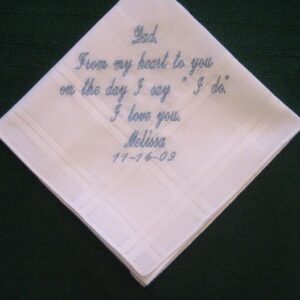 Father of the Bride 35S Personalized Wedding Handkerchief